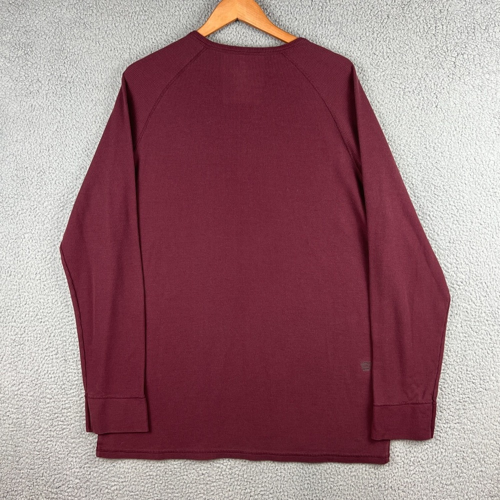 Mack Weldon Thermal Henley‎ Shirt Mens XXL Red Long Sleeve Wool Blend Casual - Picture 6 of 13